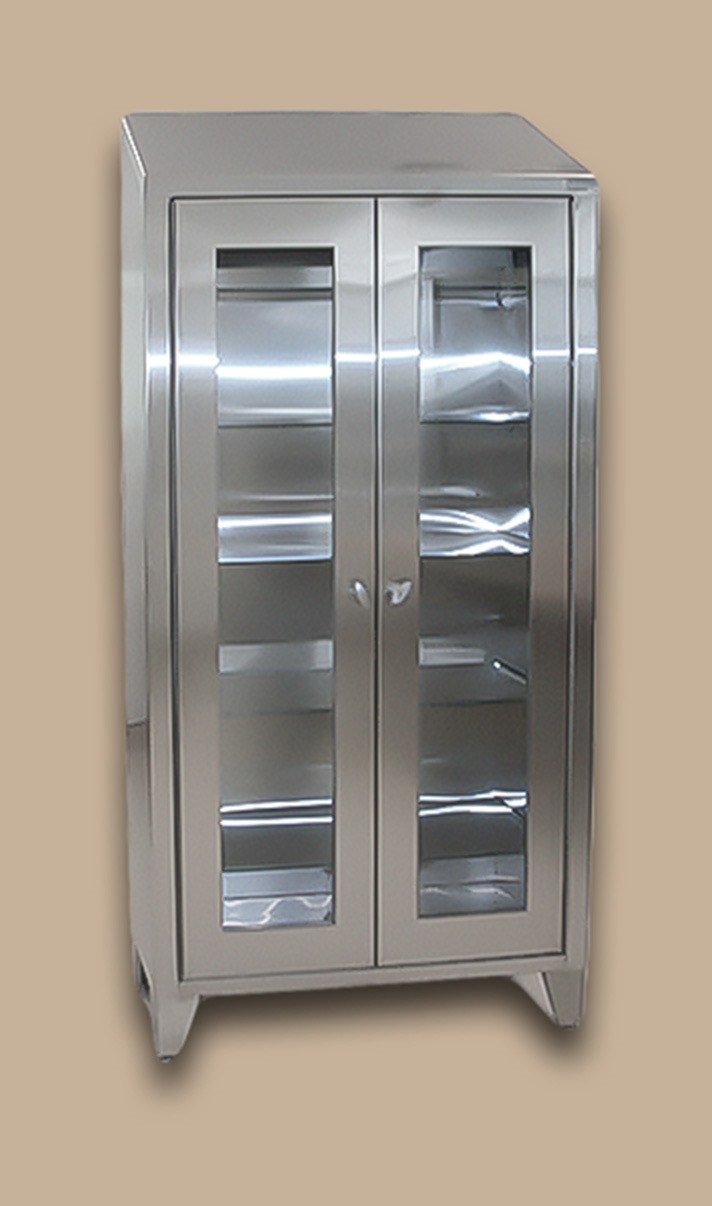 Gabinete con puertas de vidrio